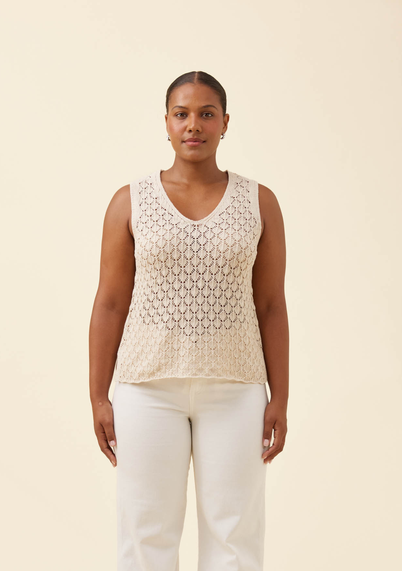 Mia Knit Top - Canvas