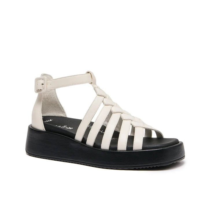 Minx Nanette Sandal - Ivory / Black Sole