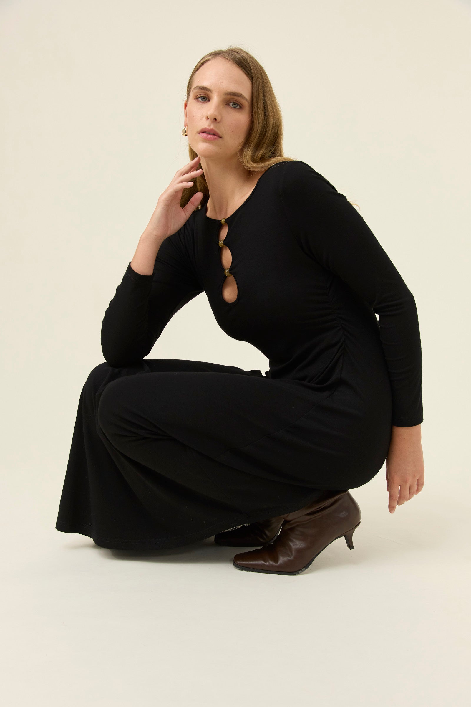 Naria Bead Dress - Onyx