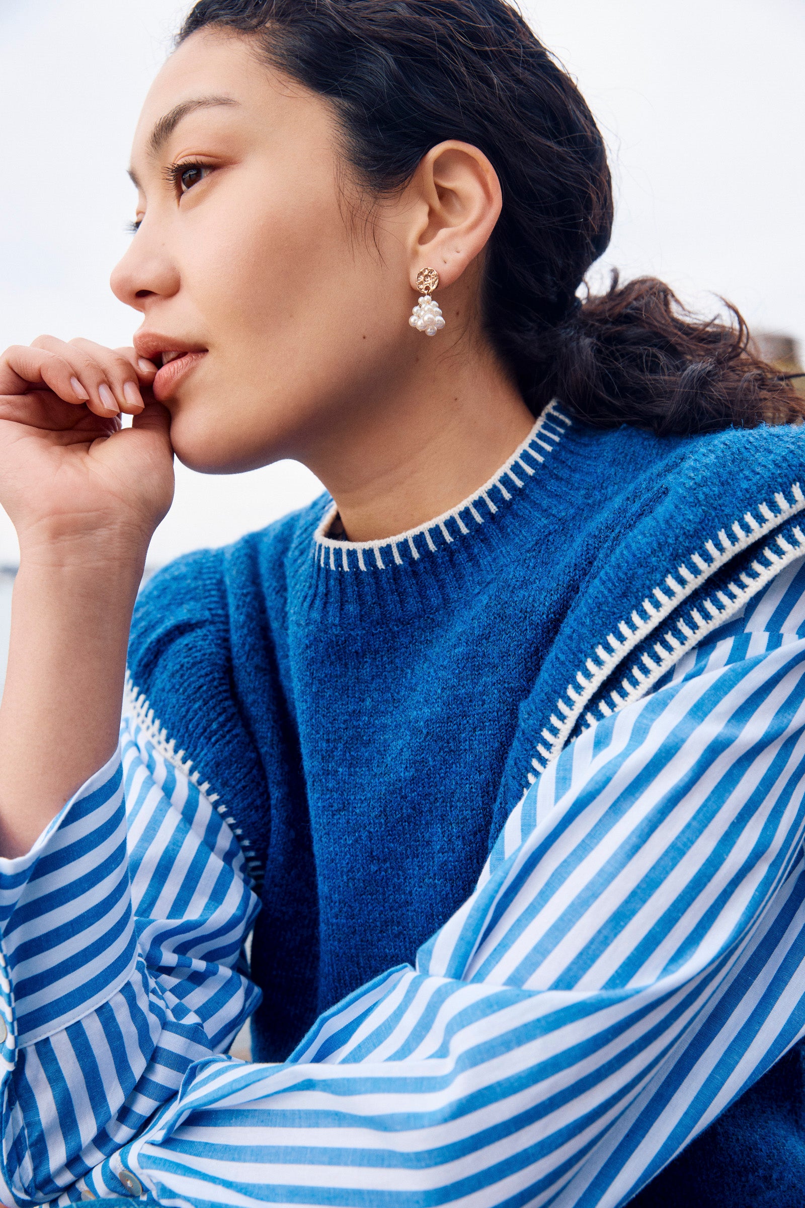 Navi Earring - Pearl Drop