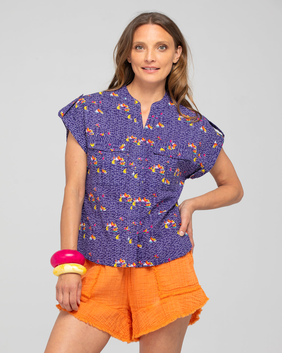 Boom Shankar CLEARANCE Oceano Short - Tangerine