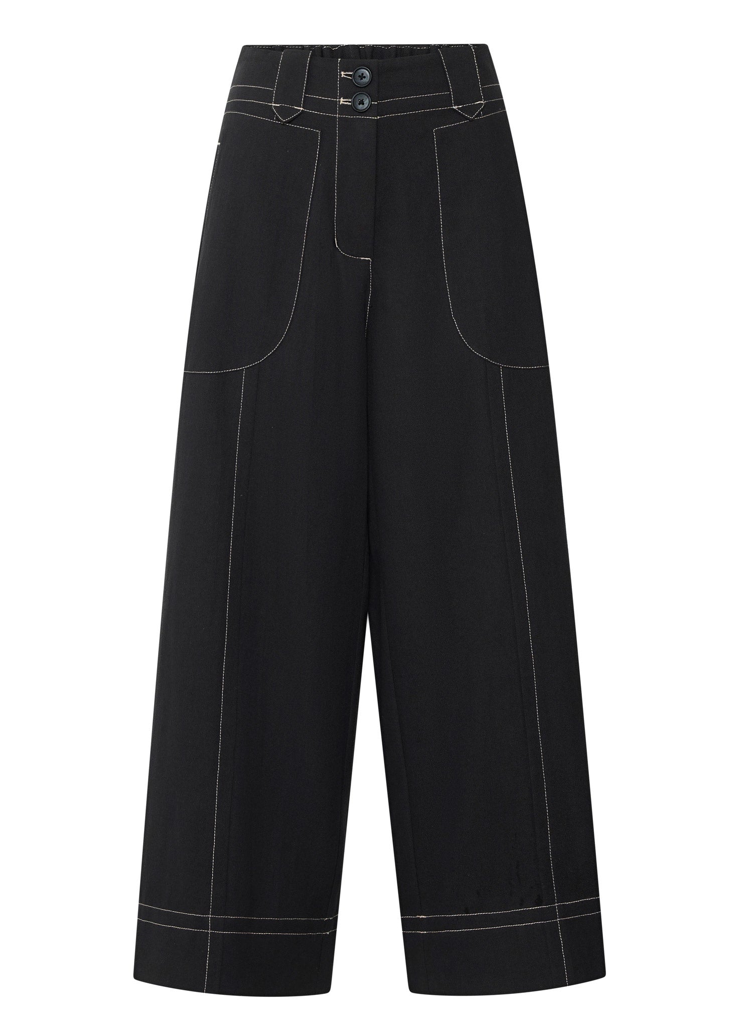Oskar Cropped Pant - Black