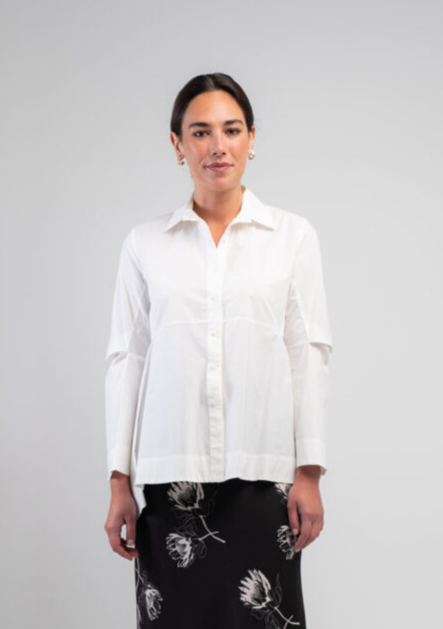 Poplin Origami Shirt - White