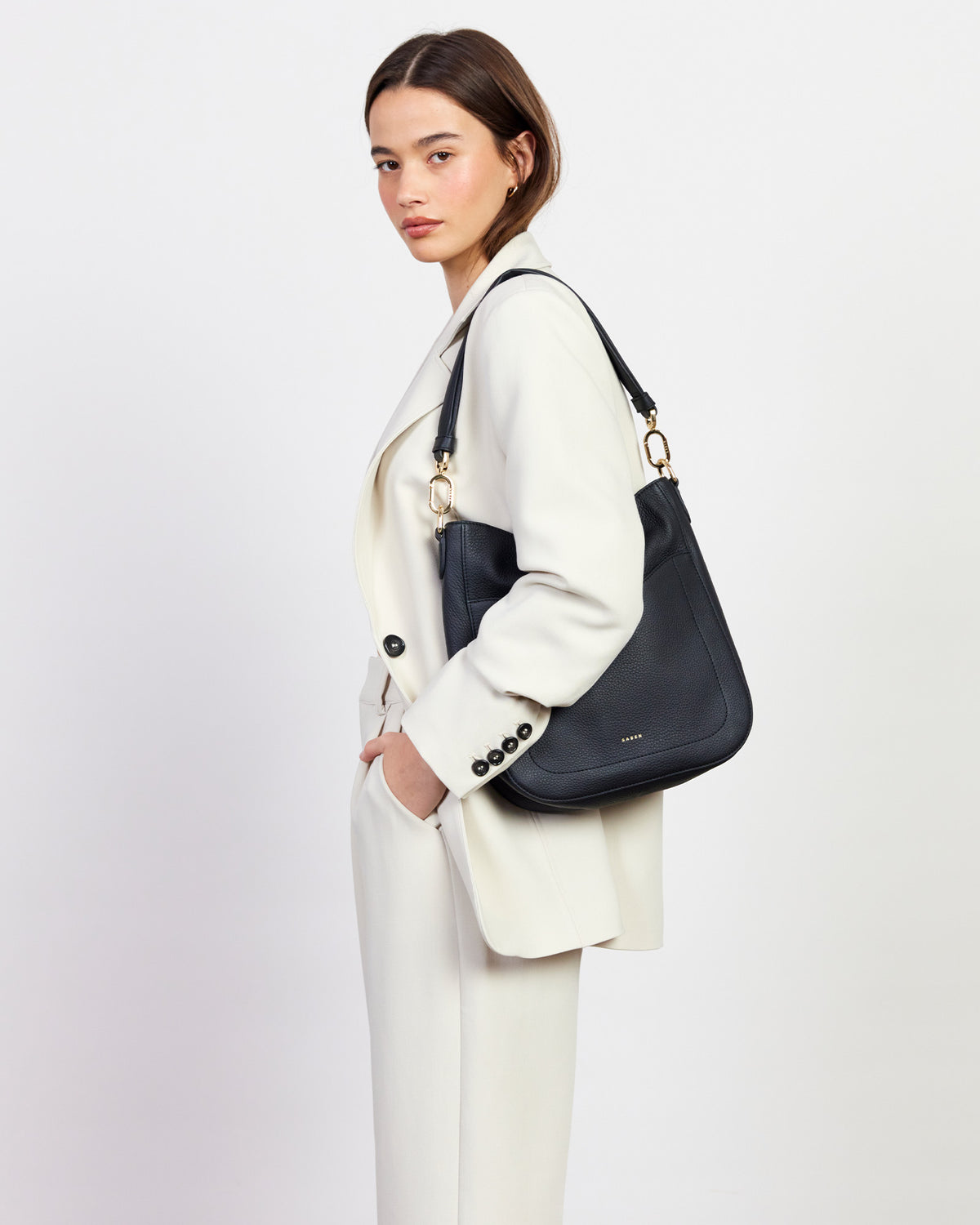 Saben Rebe Shoulder Bag - Black Luxe