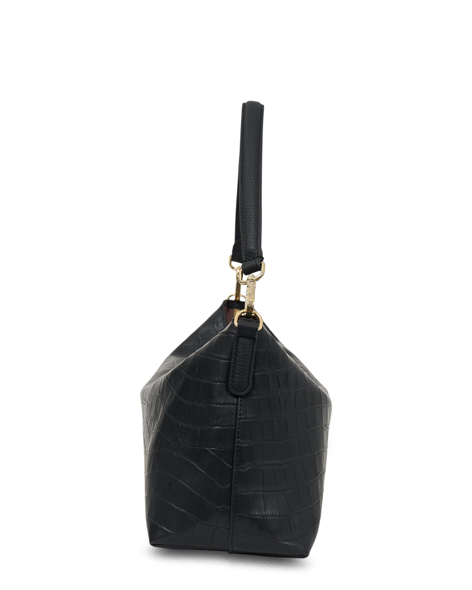 Claudia Shoulder Bag - Black Croc