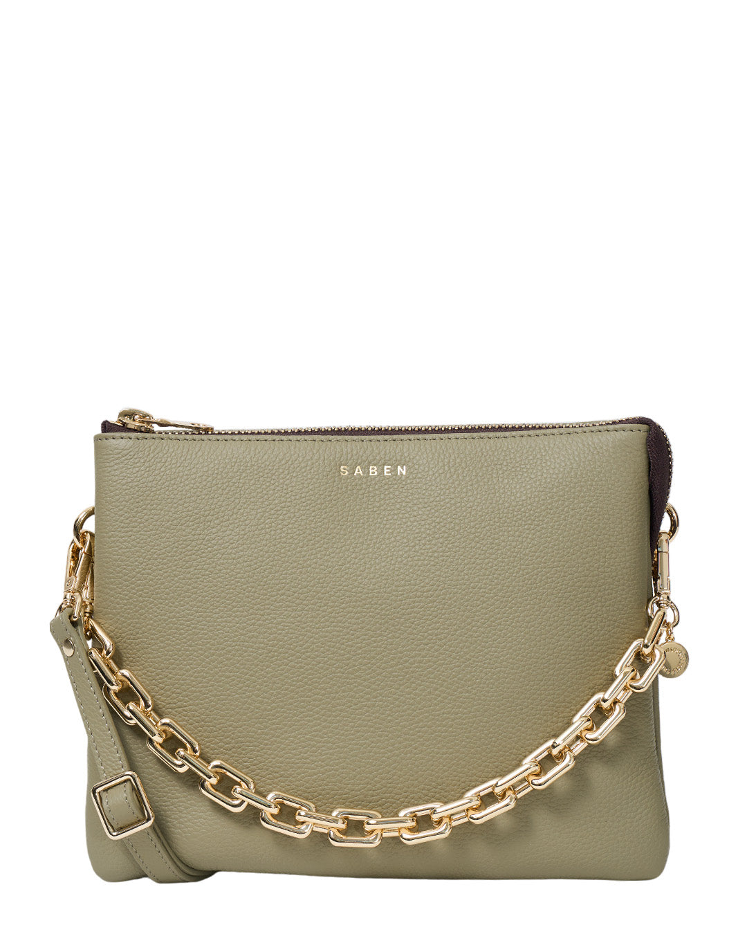 Matilda Crossbody Bag - Eucalyptus + Chunky Chain