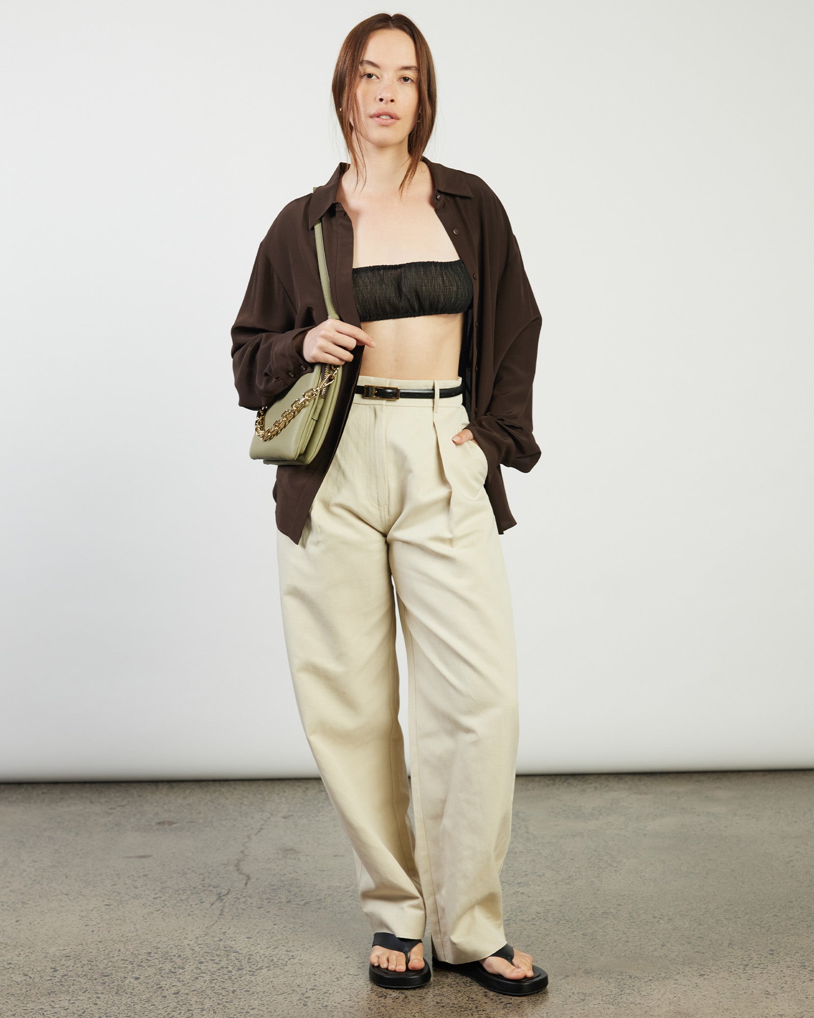 Matilda Crossbody Bag - Eucalyptus + Chunky Chain