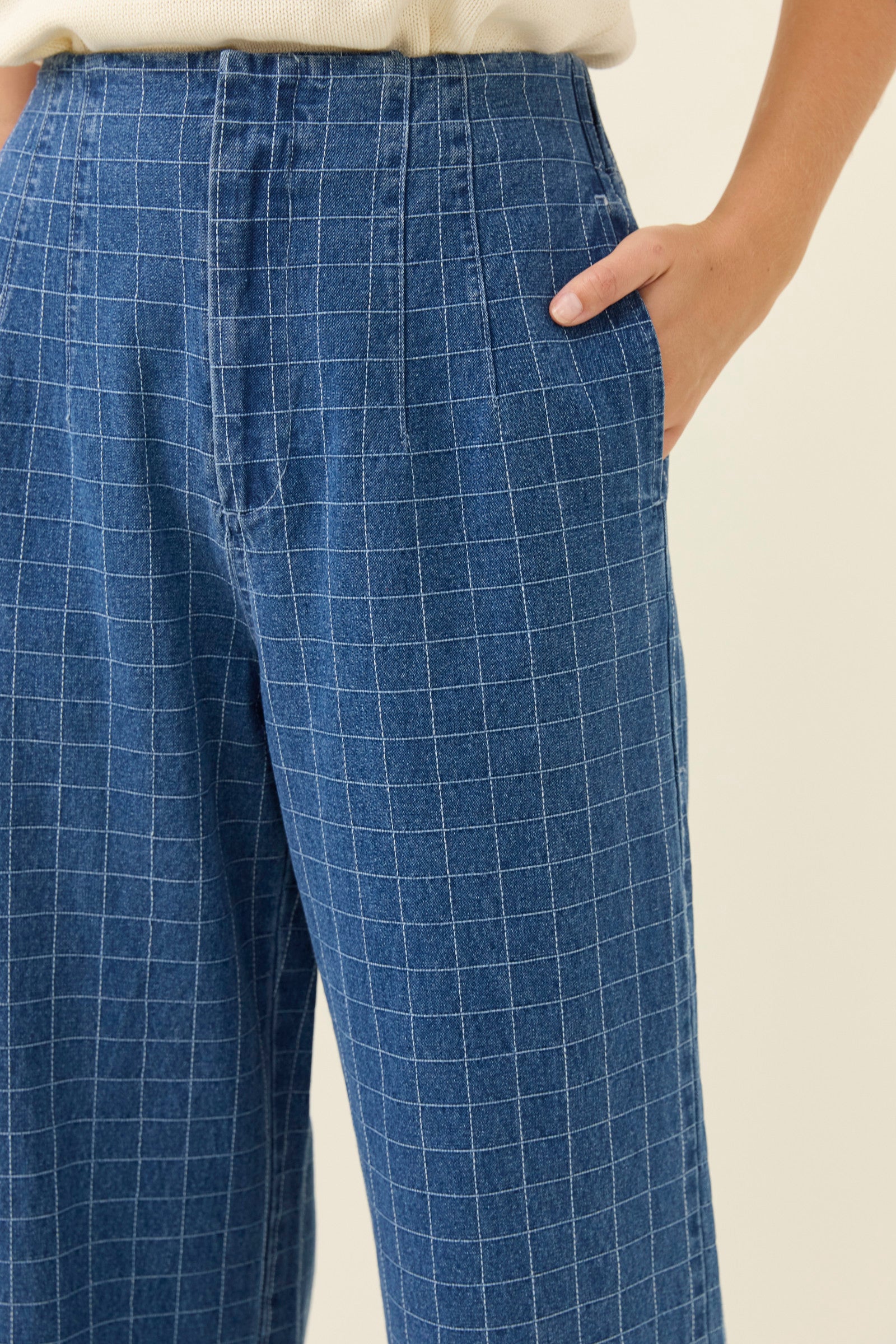 Sloane Denim Pant - Check PRE ORDER