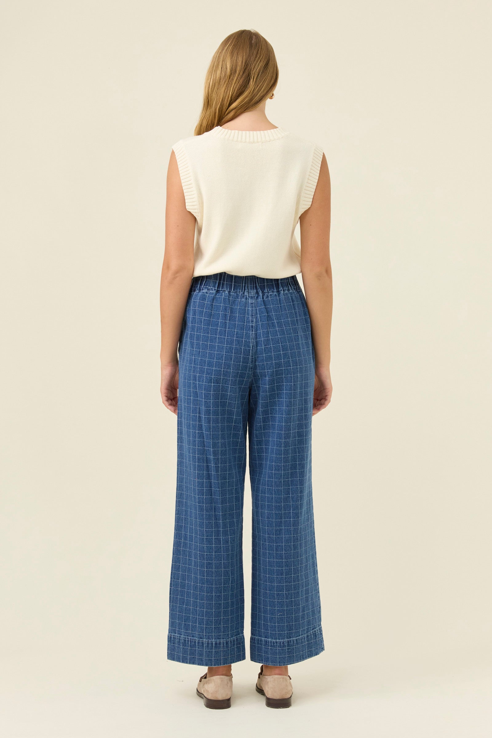 Sloane Denim Pant - Check PRE ORDER