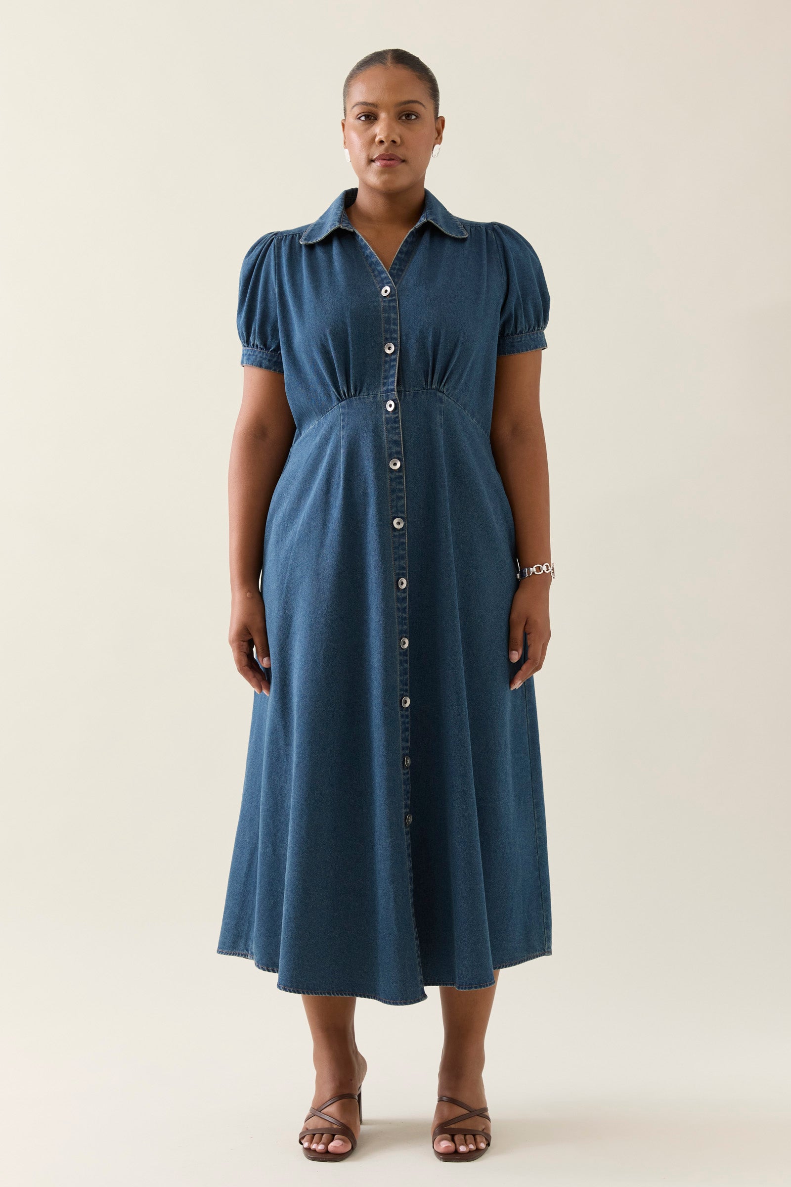 Sofie Denim Maxi Dress - Drift