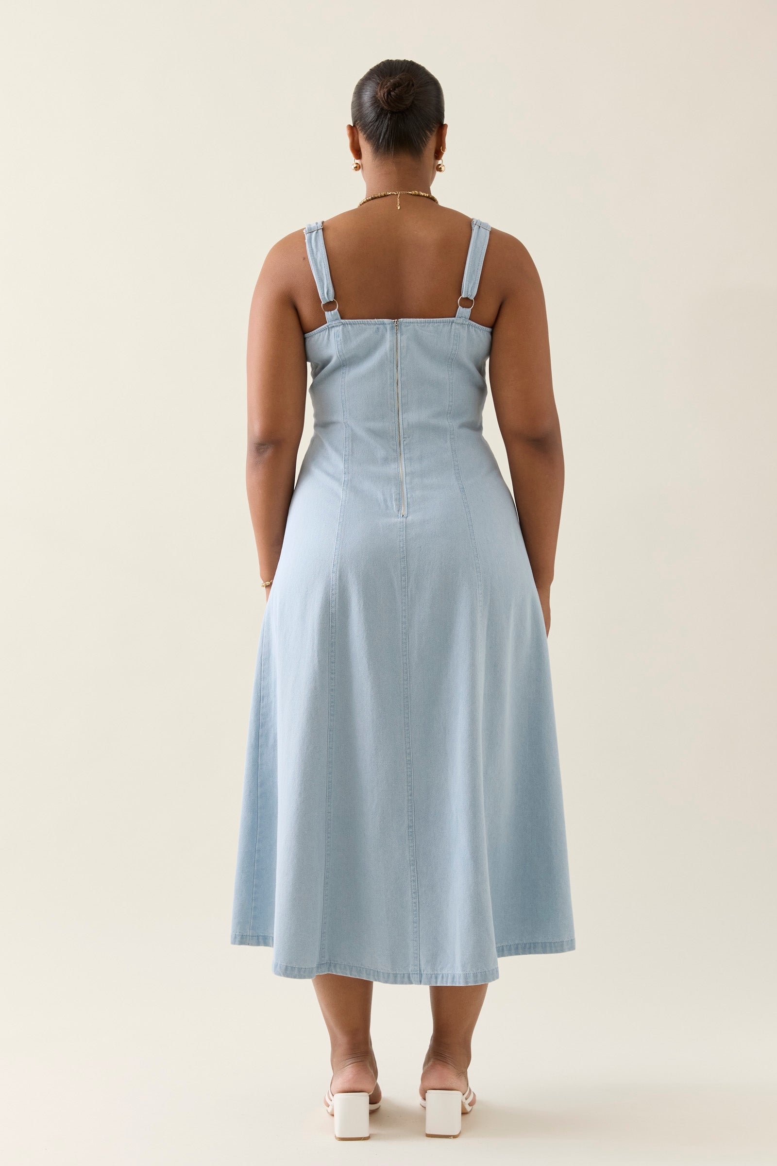 Sofie Denim Tank Dress - Sky