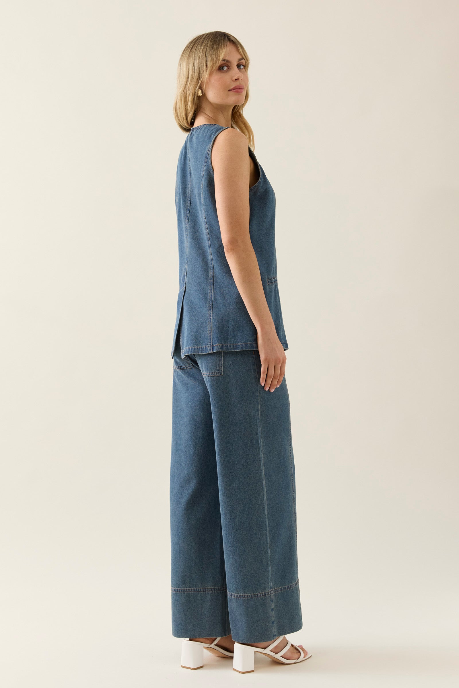 Sofie Denim Vest - Drift