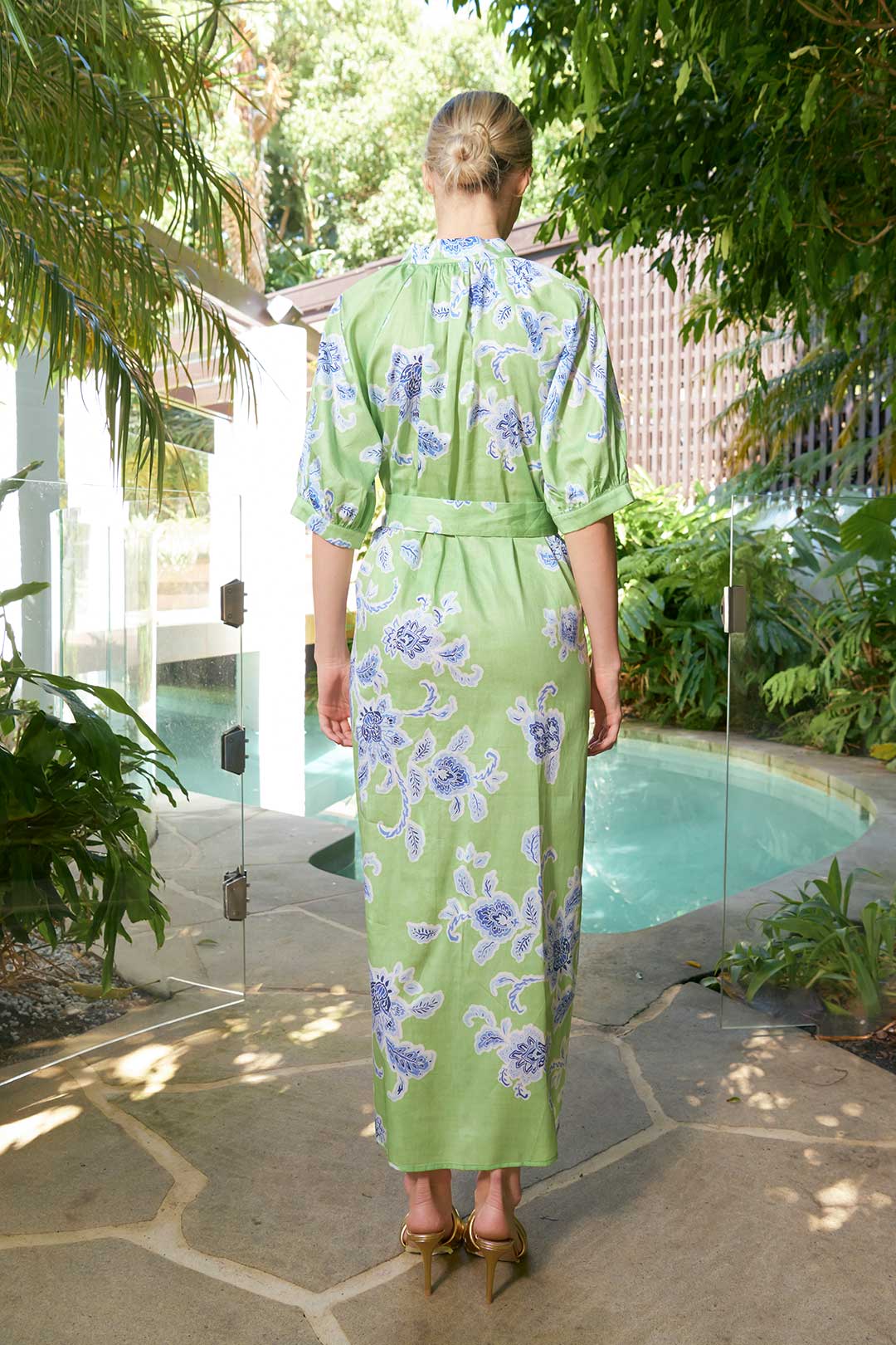 Taylor Sundance Ankle Dress - Green