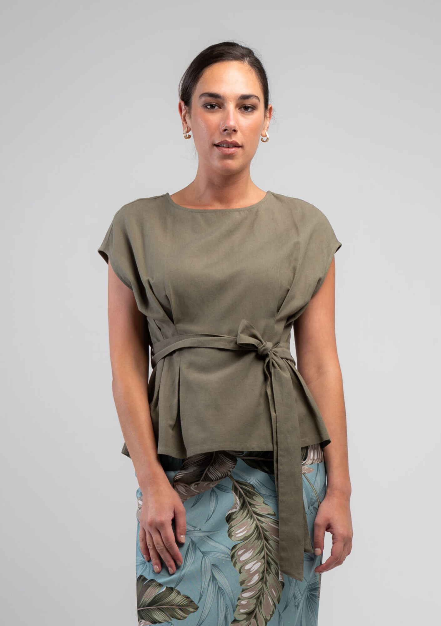 Tussie Mussie Tuck Top - Khaki