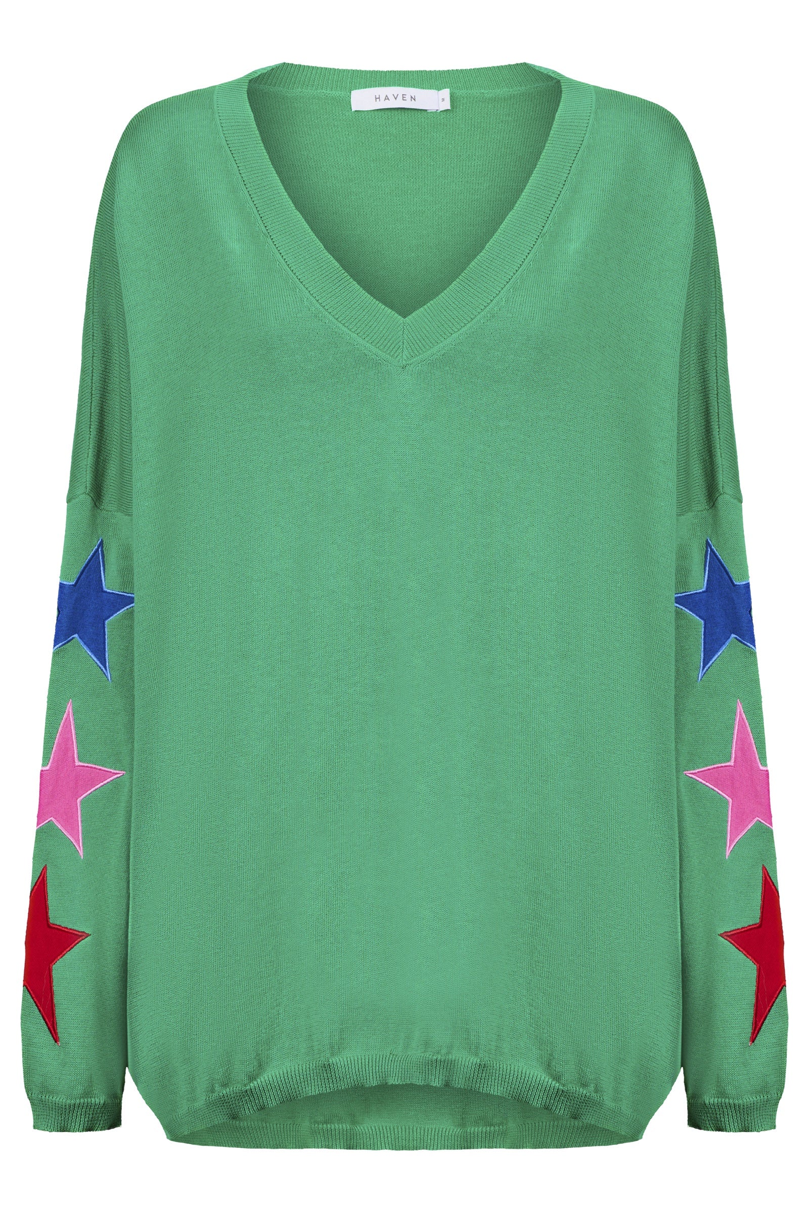 Vermont Star V Neck Jumper - Green PRE ORDER