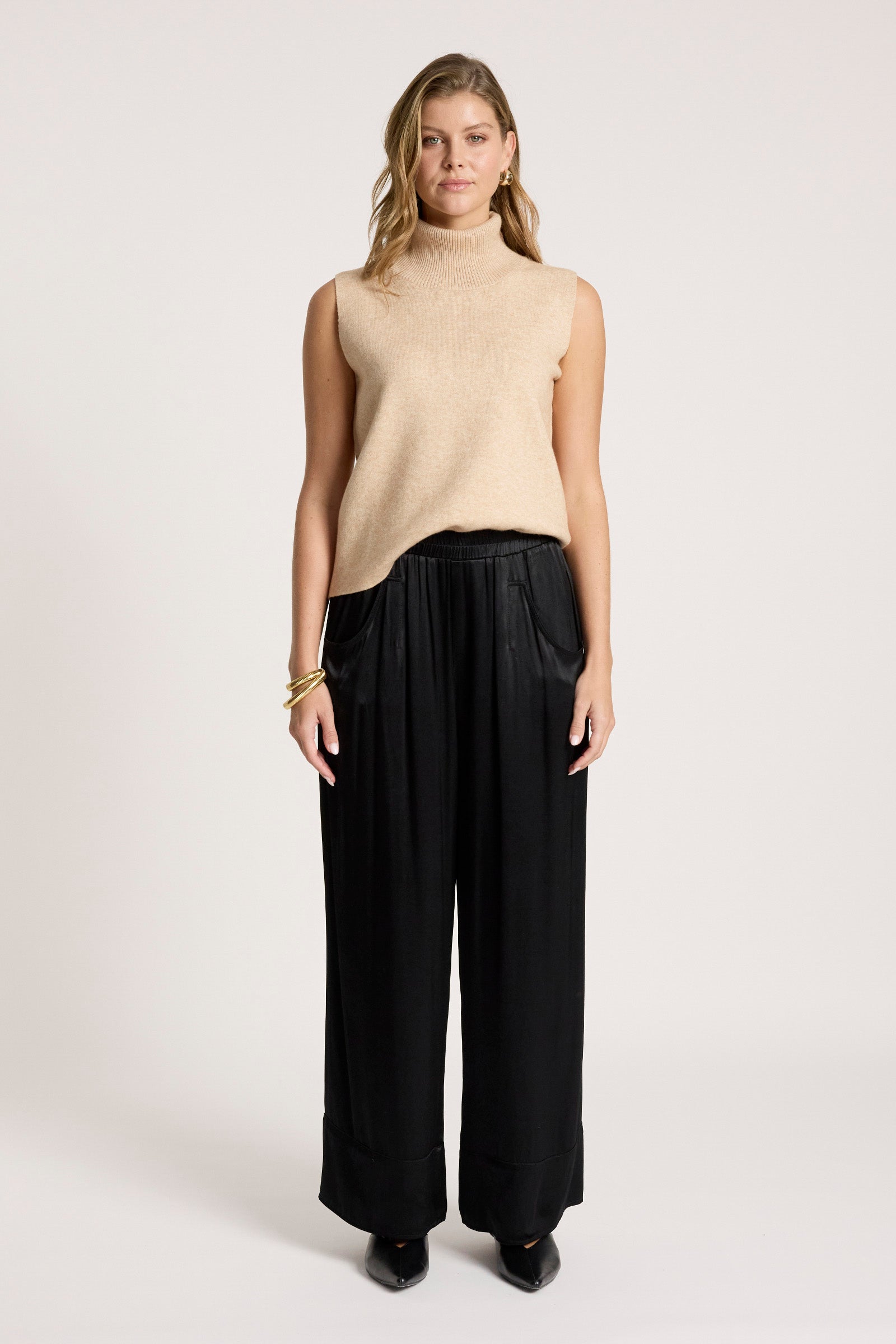 Zala Knit Vest - Bisque