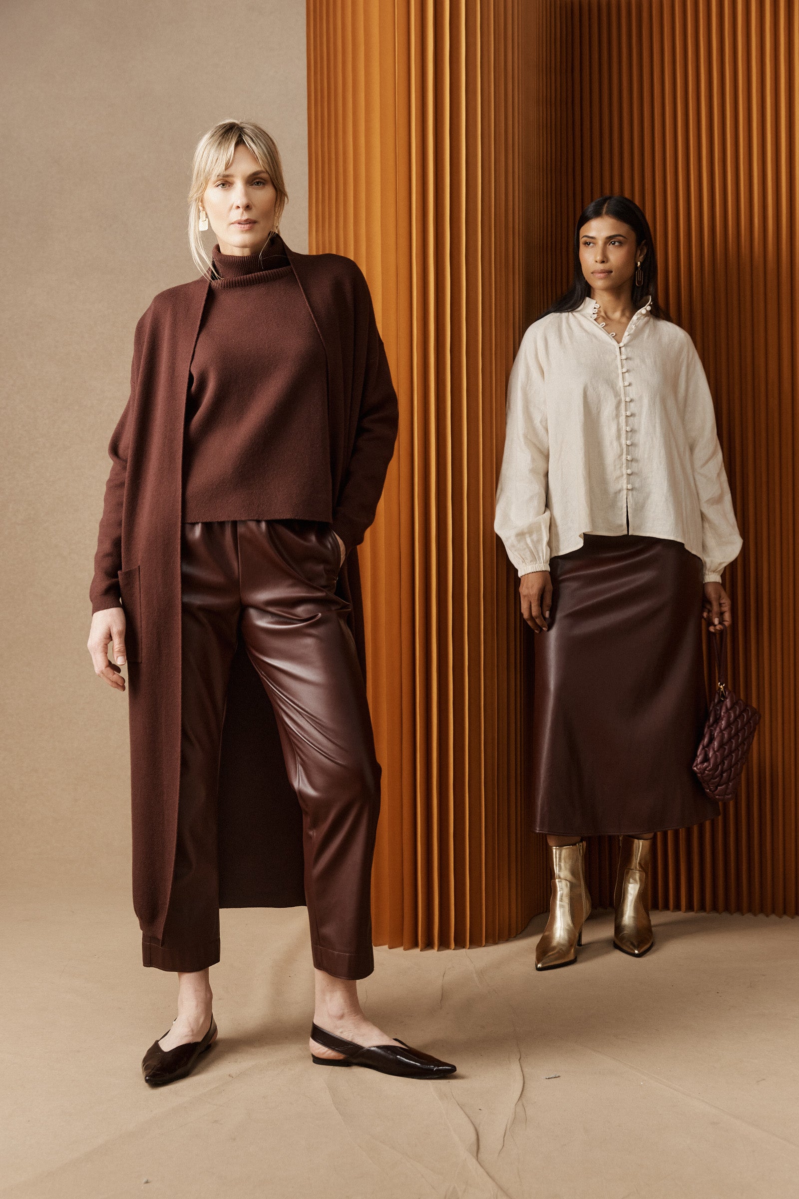 Zala Knit Vest - Mahogany