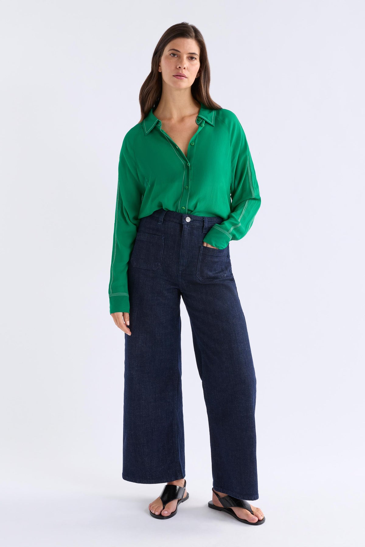 Elk Alema Shirt - Leaf Green