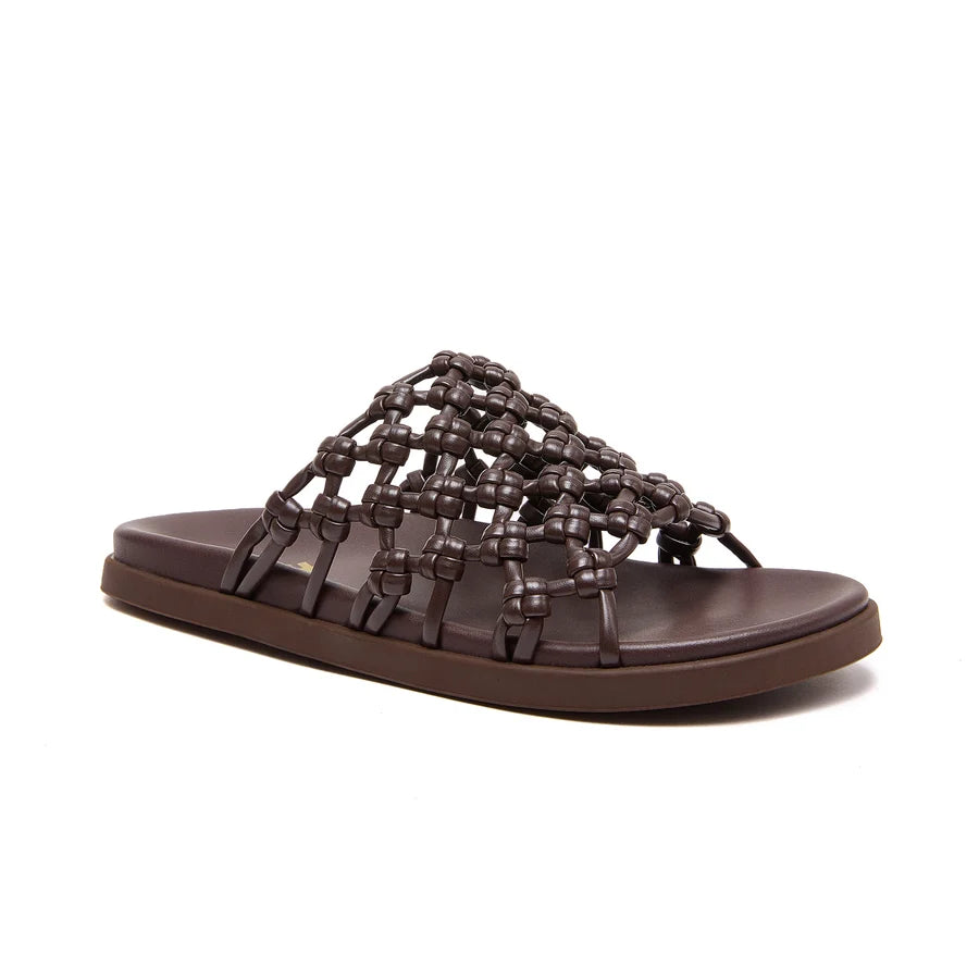 Amalfi Slides - Dark Brown Knot