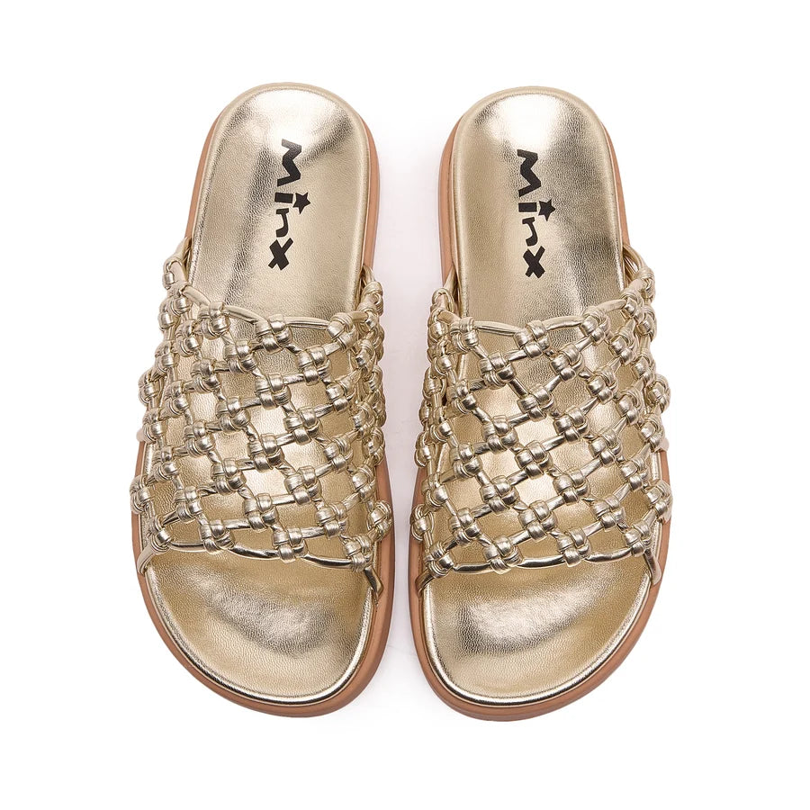 Amalfi Slides - Gold Metallic Knot