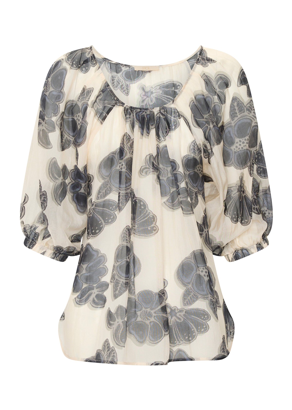 Pol Amara Silk Scoop Top - Amara Print