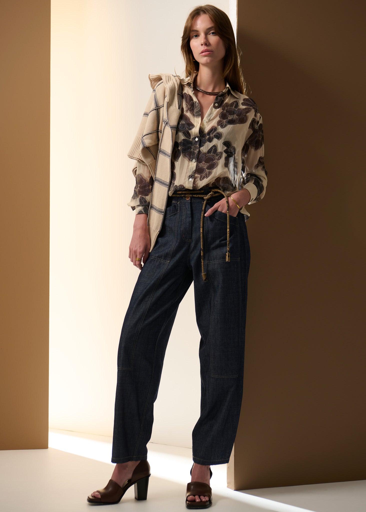 Muhle Barrel Pant - Indigo