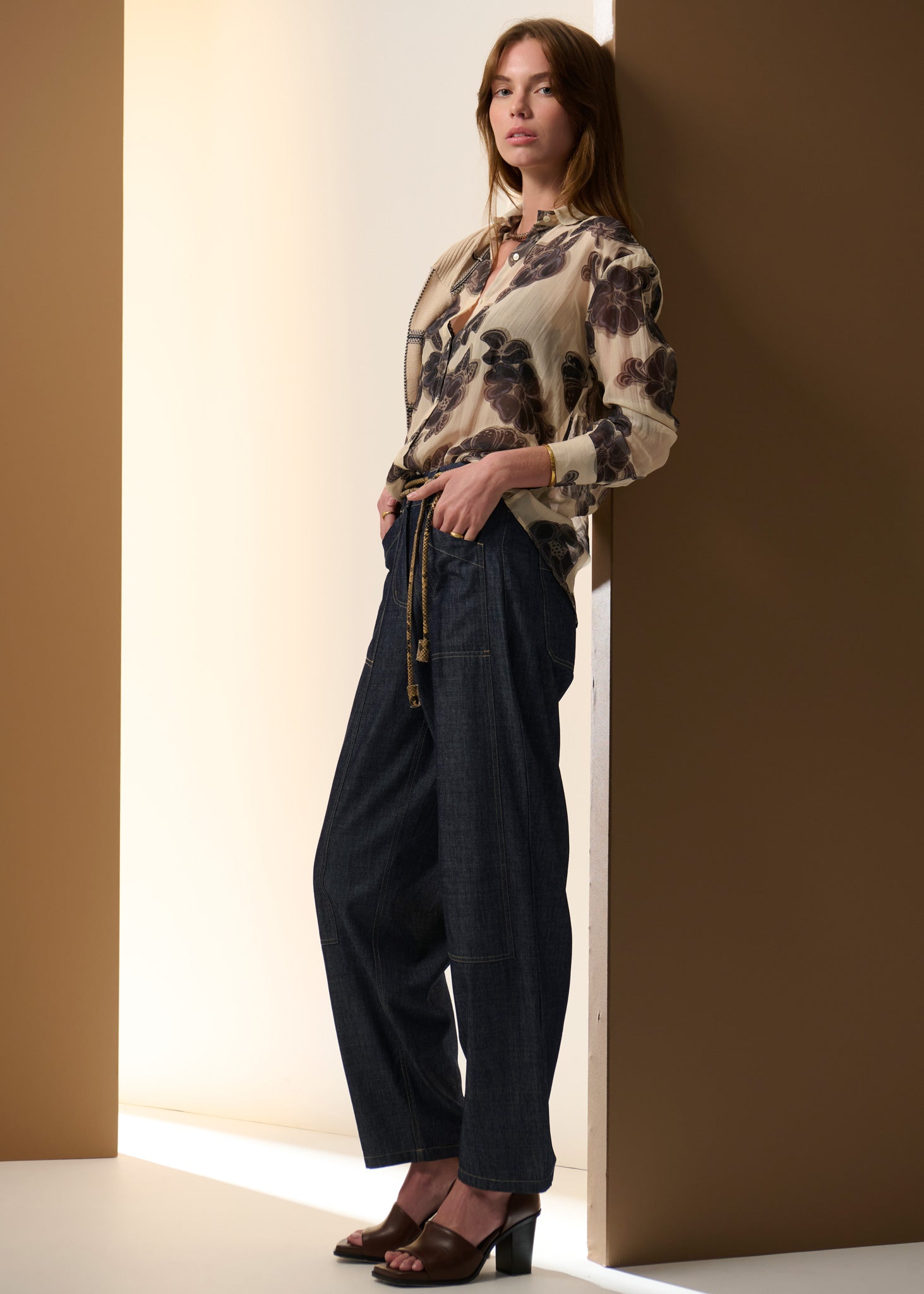 Muhle Barrel Pant - Indigo