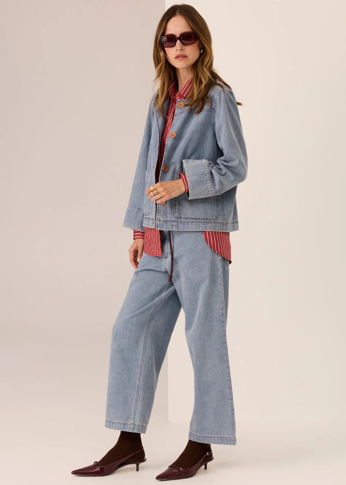 Pol Andie Denim Jacket - Blue Wash