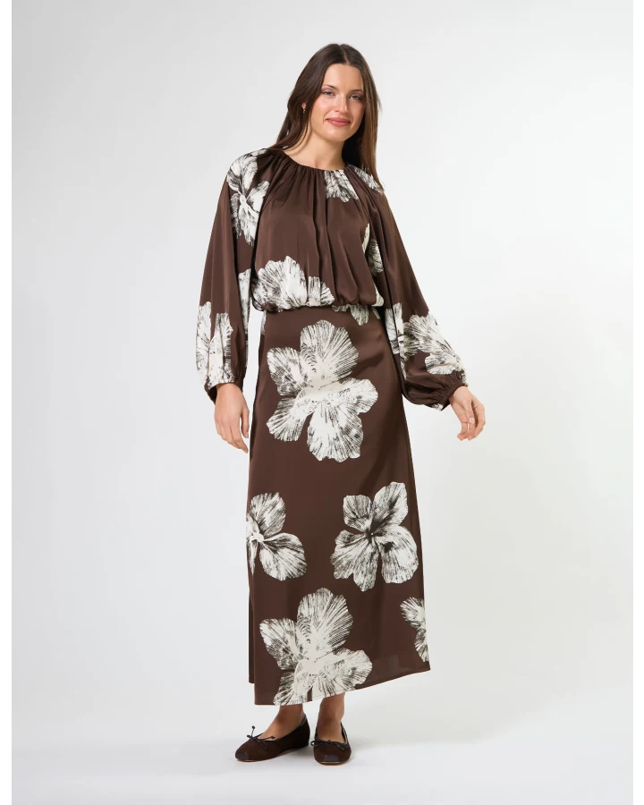 Asta Dress - Cocoa Blooms