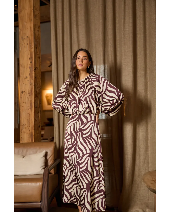 Asta Dress - Syrah Swirl