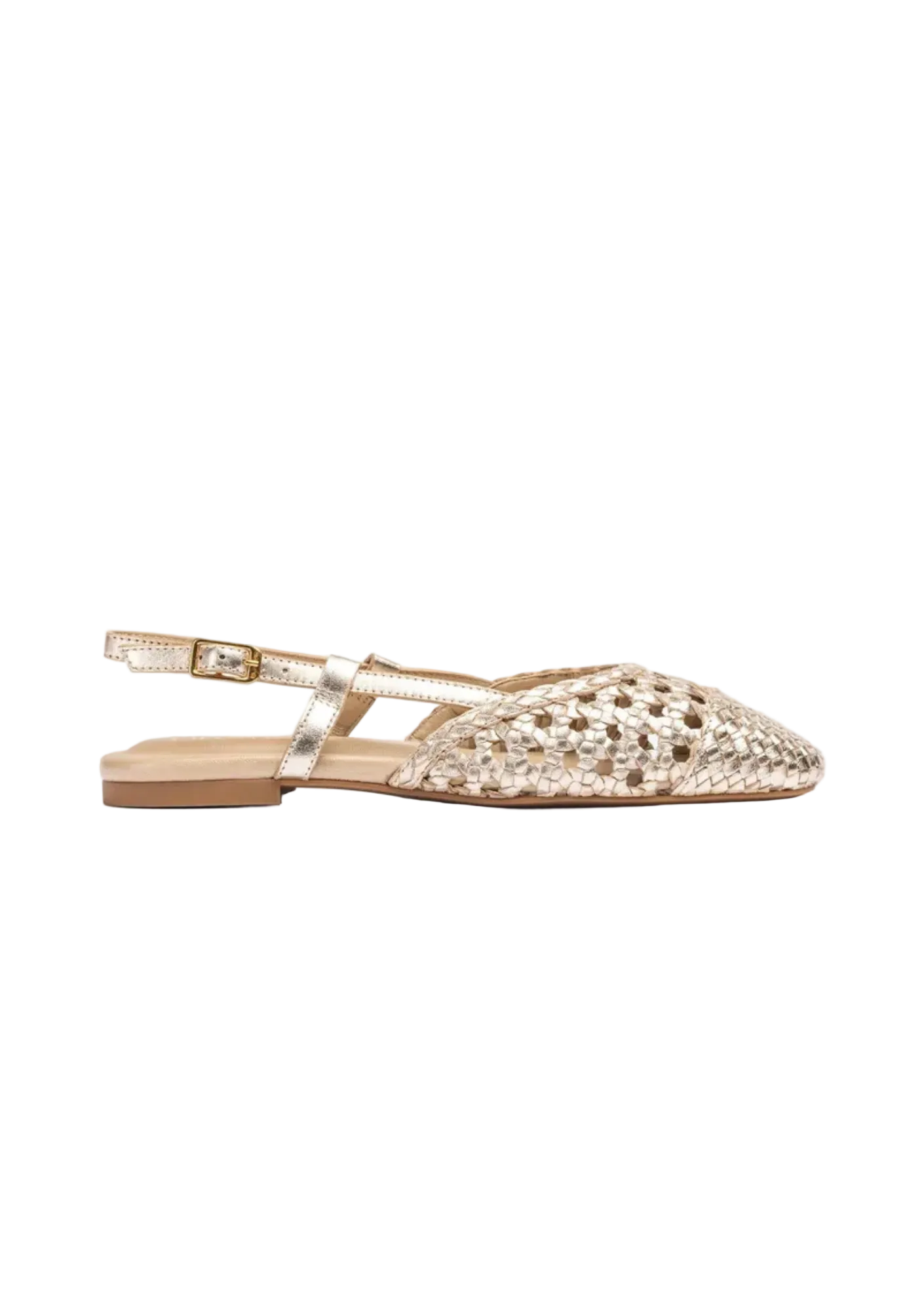 Badri Braided Leather Slingback - Platino COMING SOON