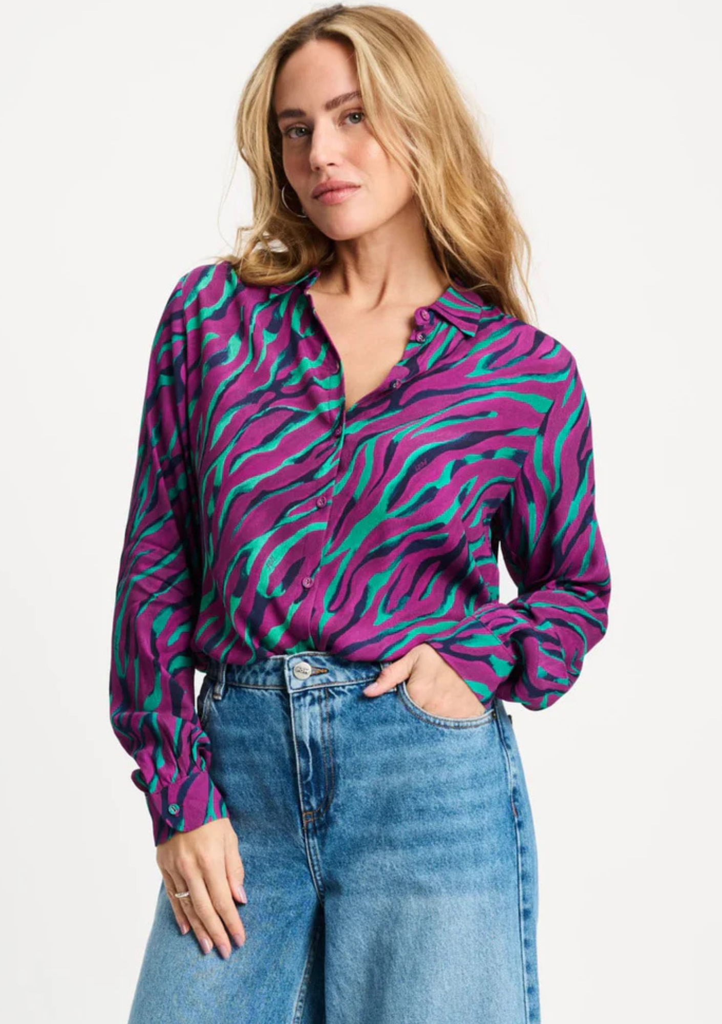 Blouse - Mila Animal Purple PRE ORDER