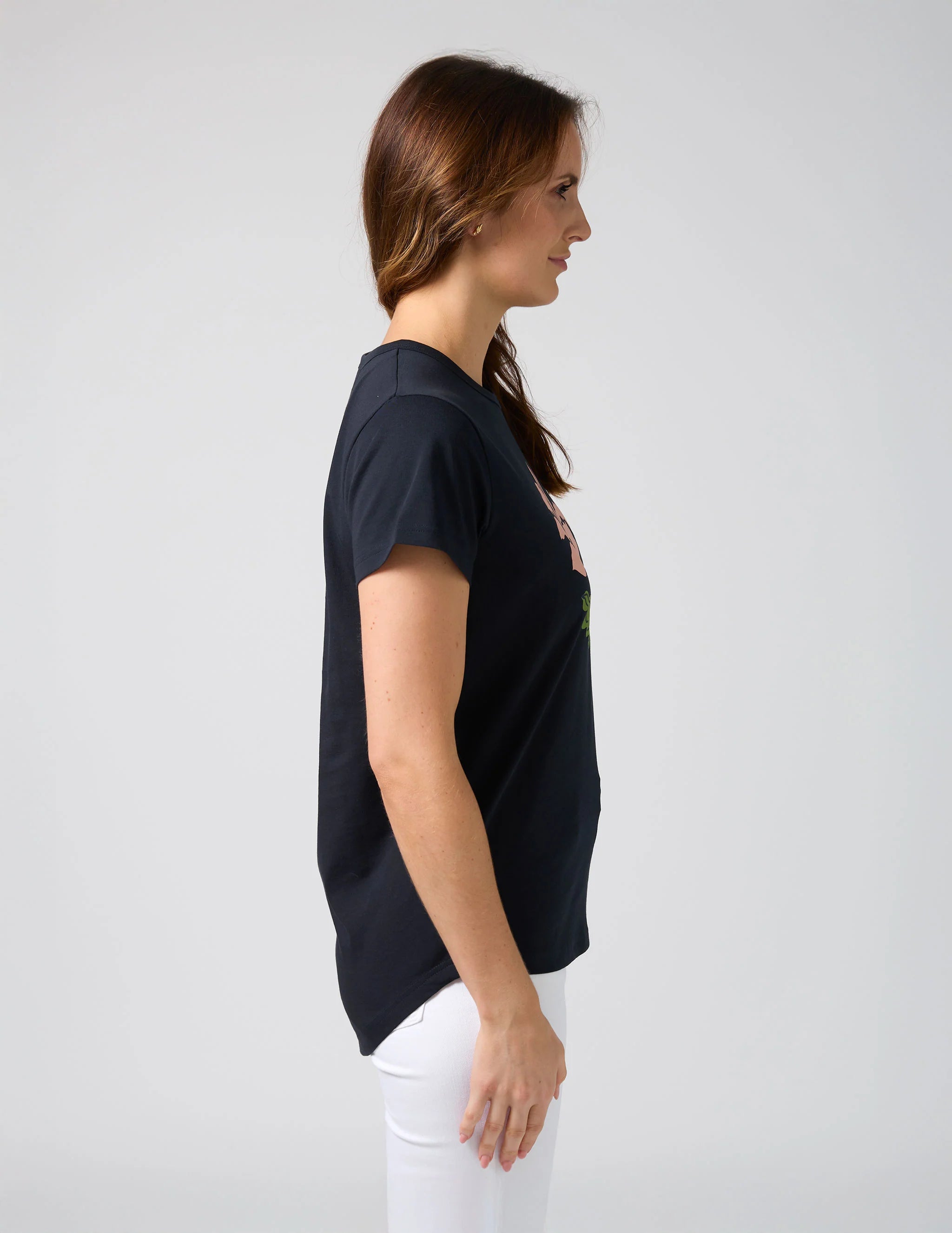 Classic Tee - Blushing Blooms Navy