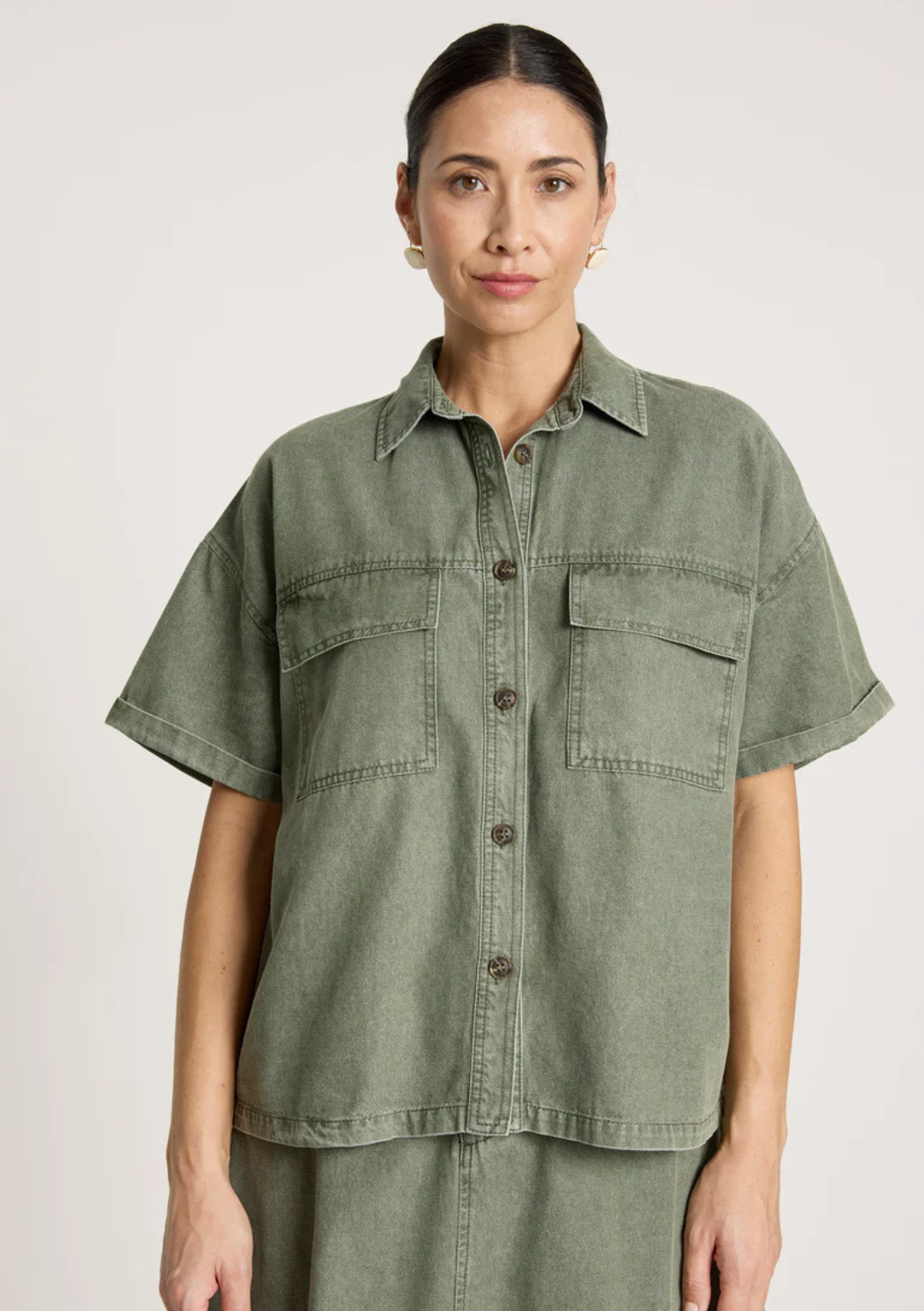 Bodhi Denim Shirt - Olive COMING SOON