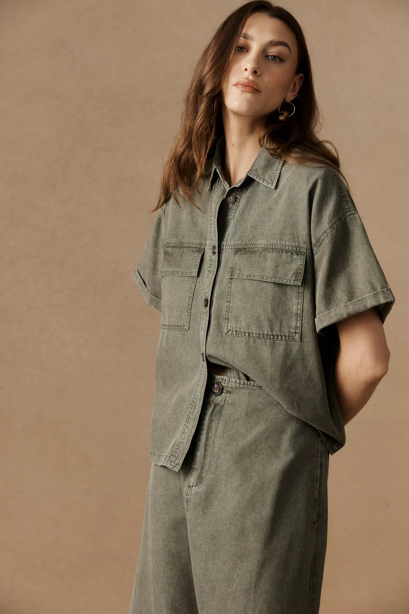 Bodhi Denim Shirt - Olive COMING SOON