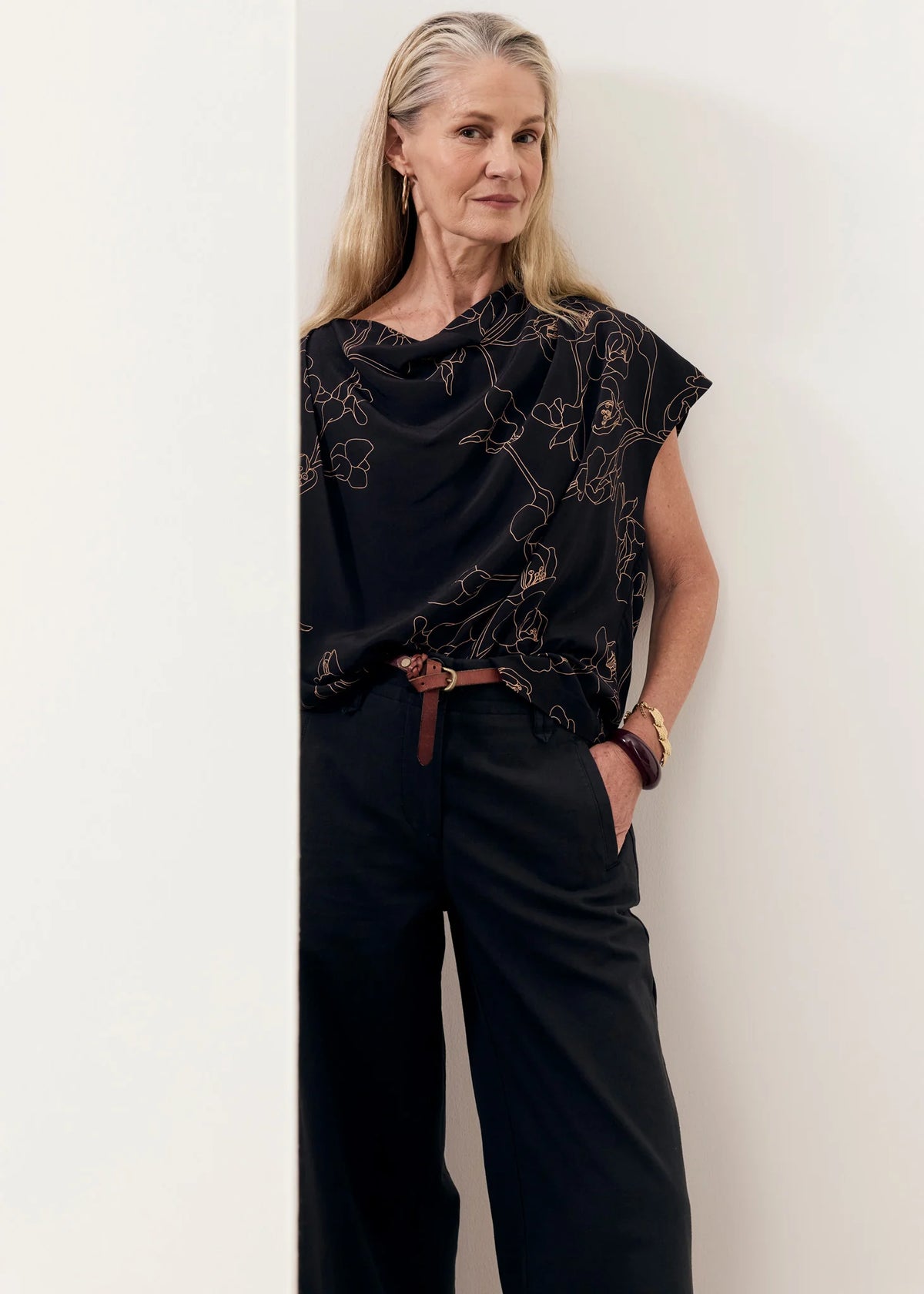Budd Cowl Neck Top - Budd Print COMING SOON