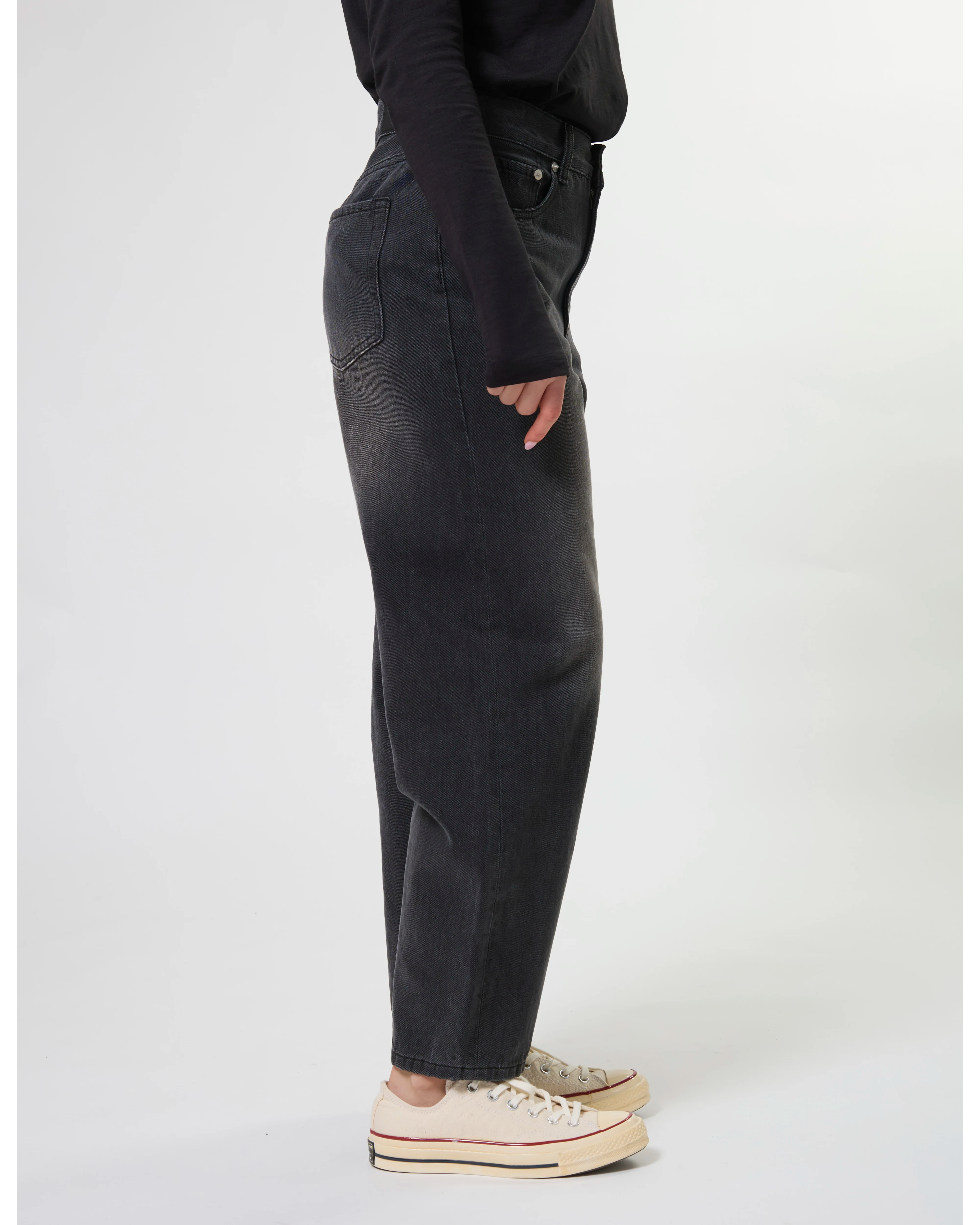 Carson Barrel Jean - Slate Grey