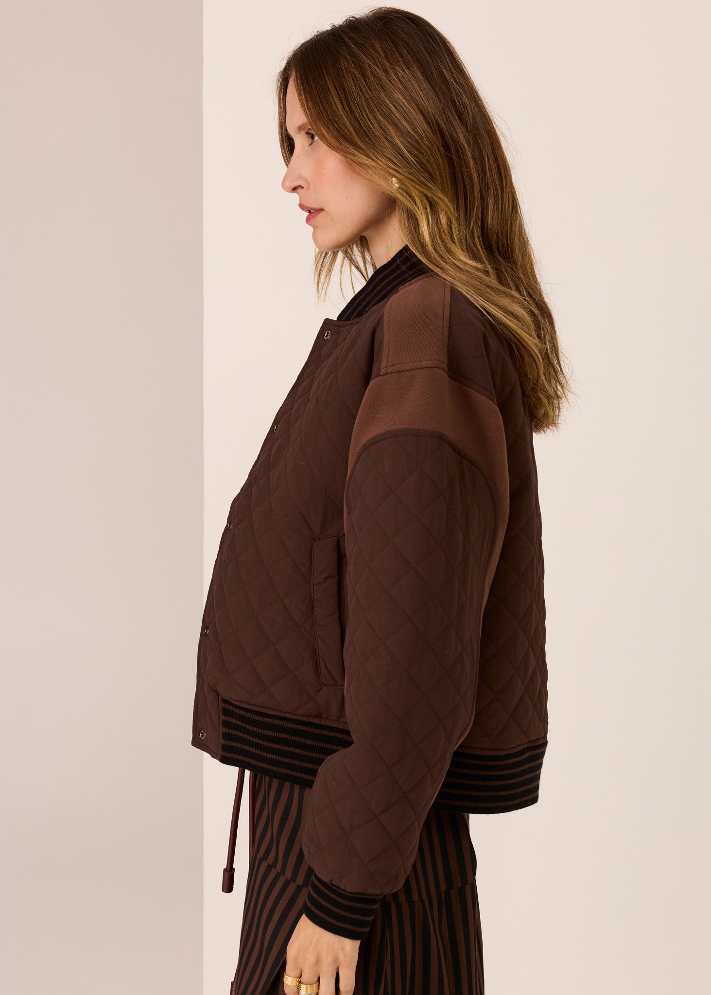 Cassidy Varsity Jacket - Choc / Choc