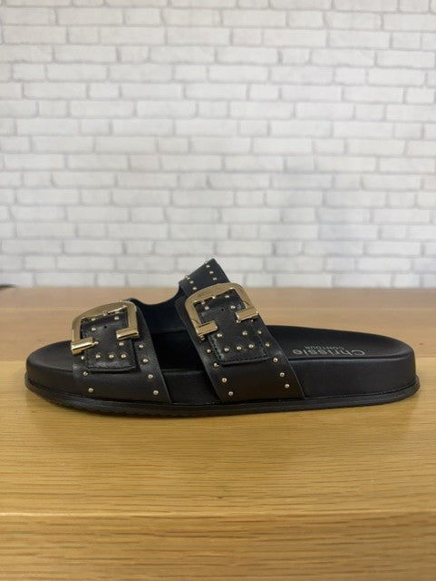 Chrissie Star Studded Slide - Kid Black