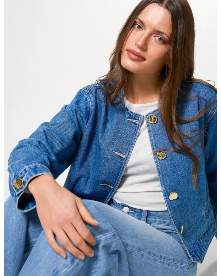 Stella + Gemma Clara Jacket - Mid Blue
