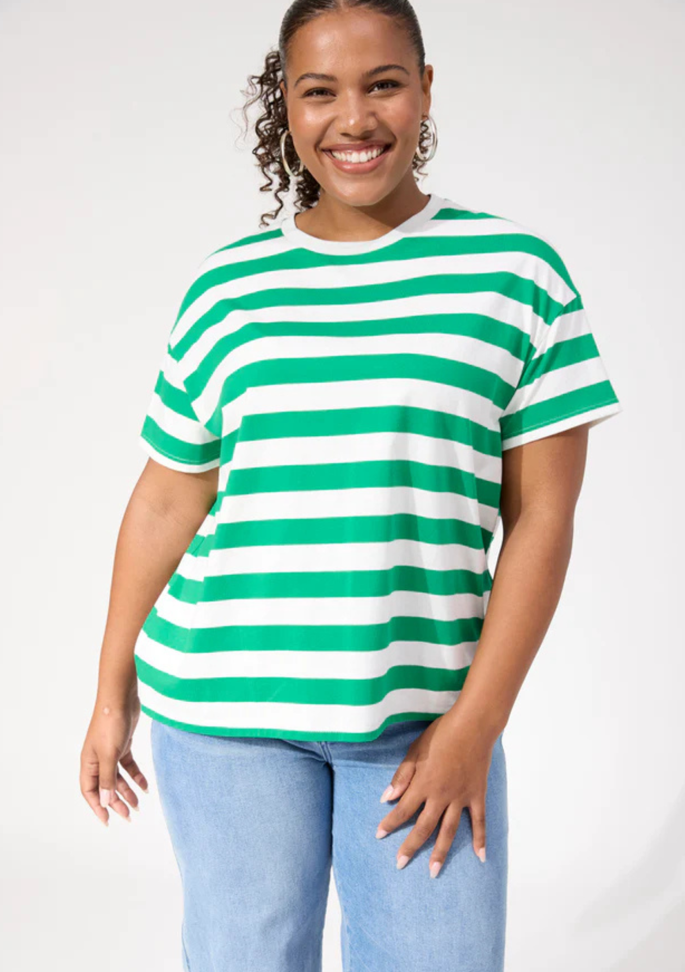 Columbus Stripe T Shirt - Green COMING SOON