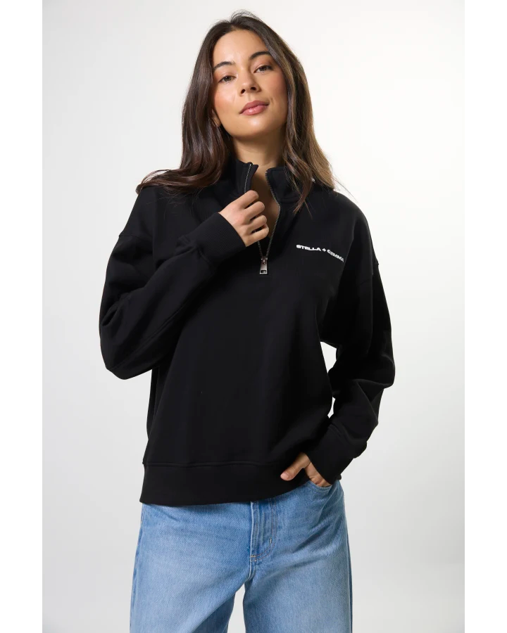 Core 1/4 Zip Sweater - Black