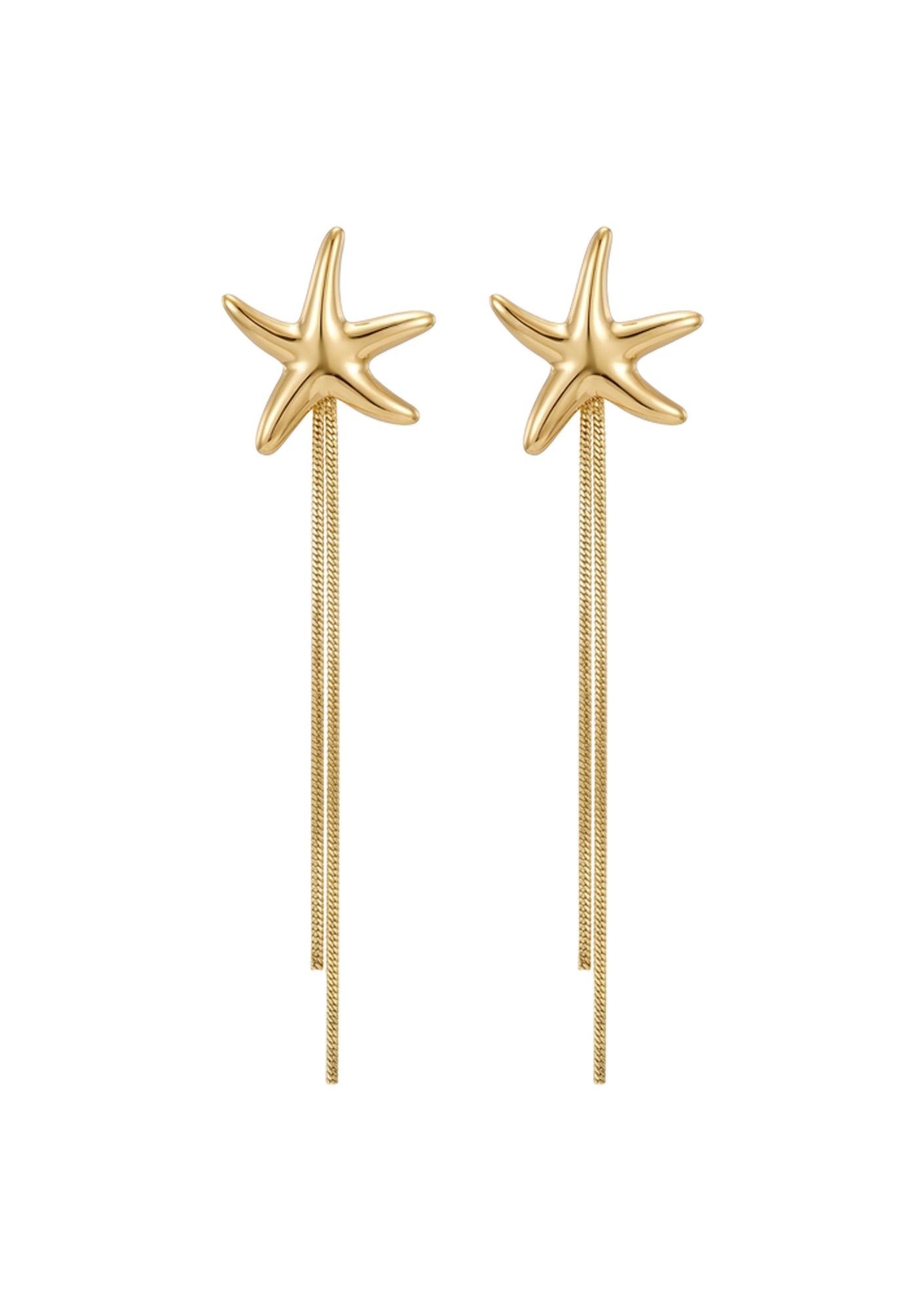 Crete Starfish Earring - Snake Chain