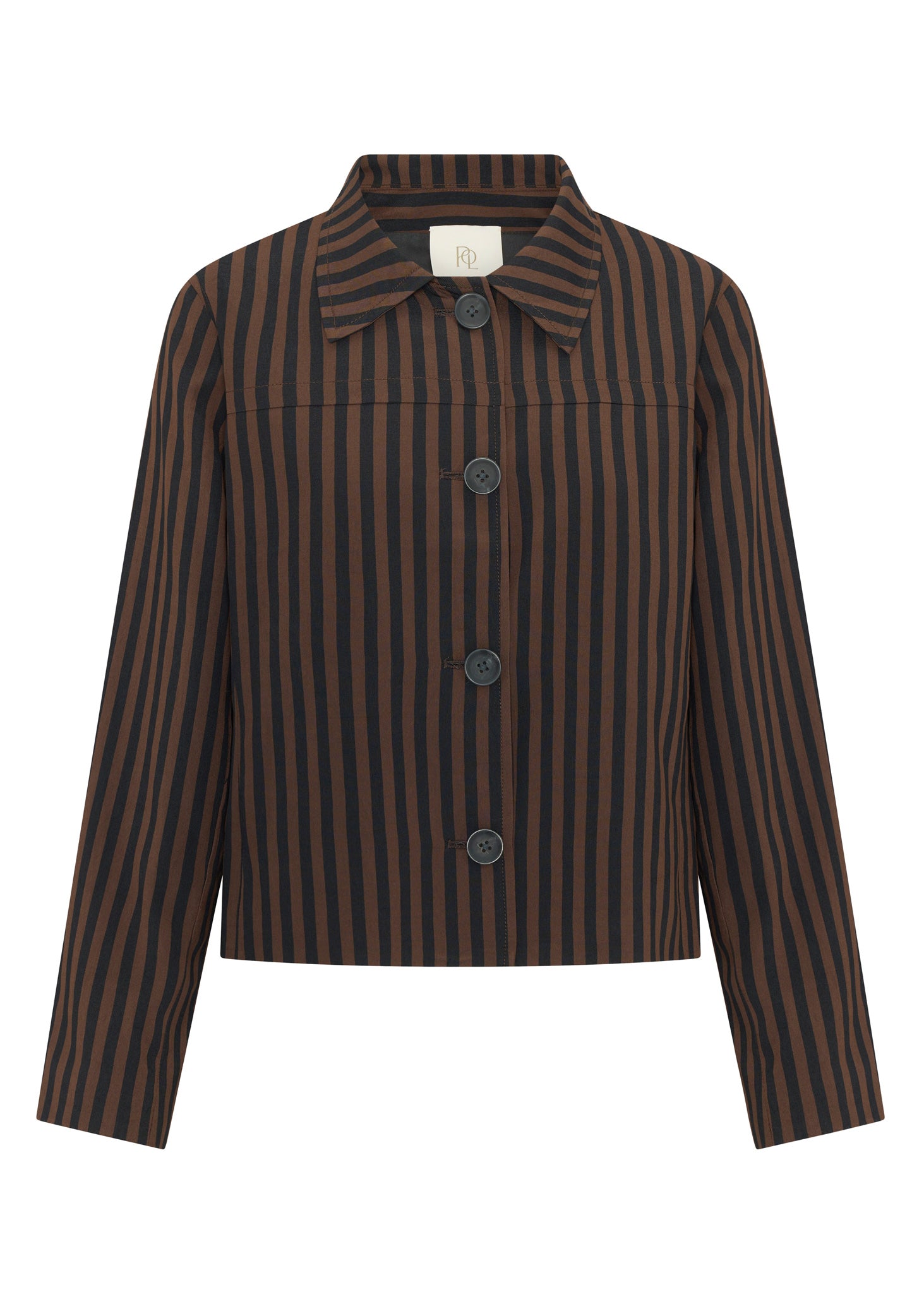 Dara Cropped Jacket - Choc / Black