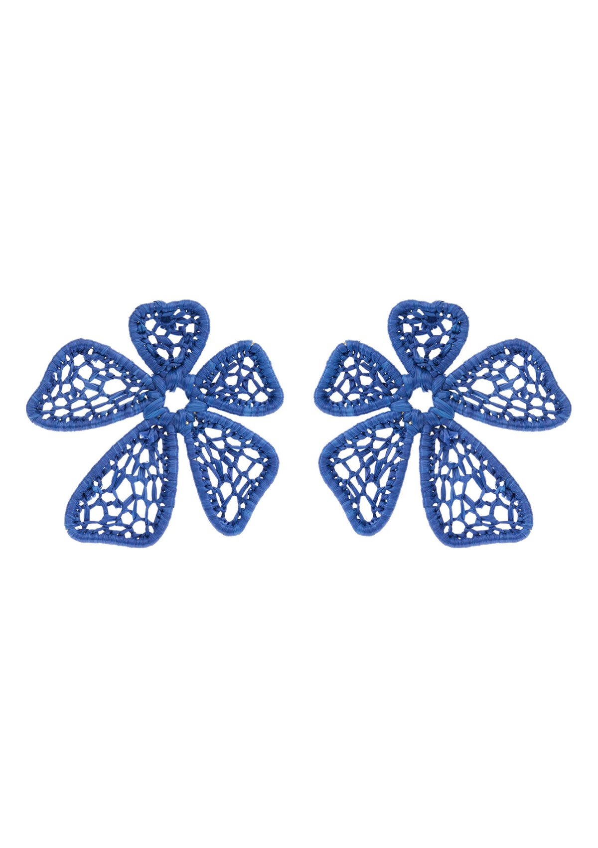 Isle of Mine Della Woven Earring - Cobalt