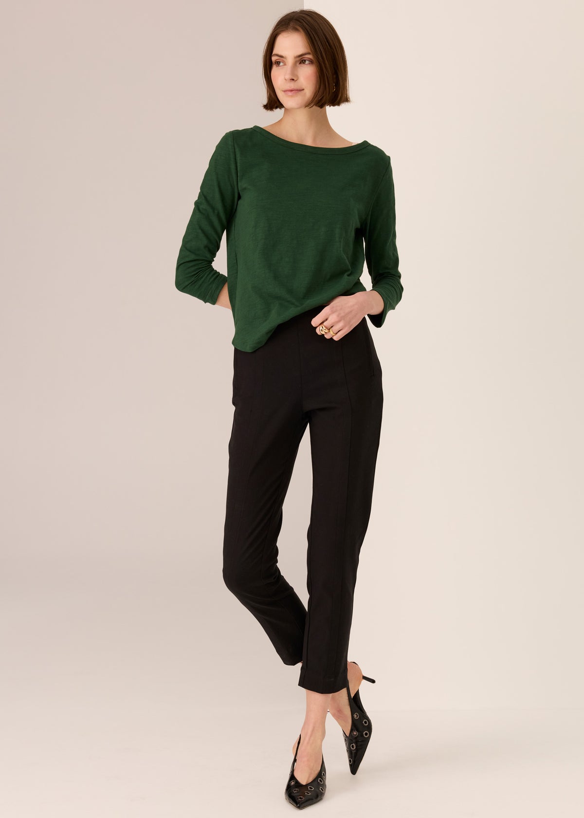 Pol Delta Cigarette Pant - Black