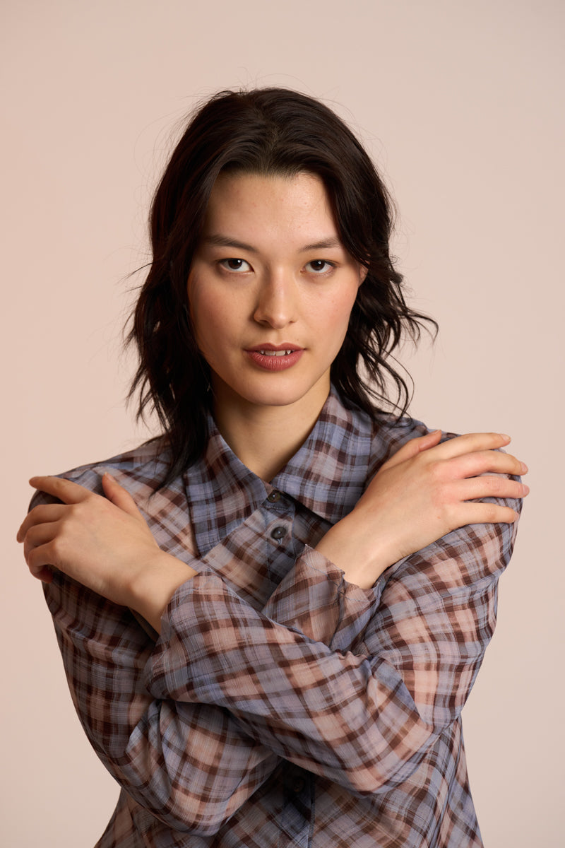 Edgy Shirt - Truffle Check