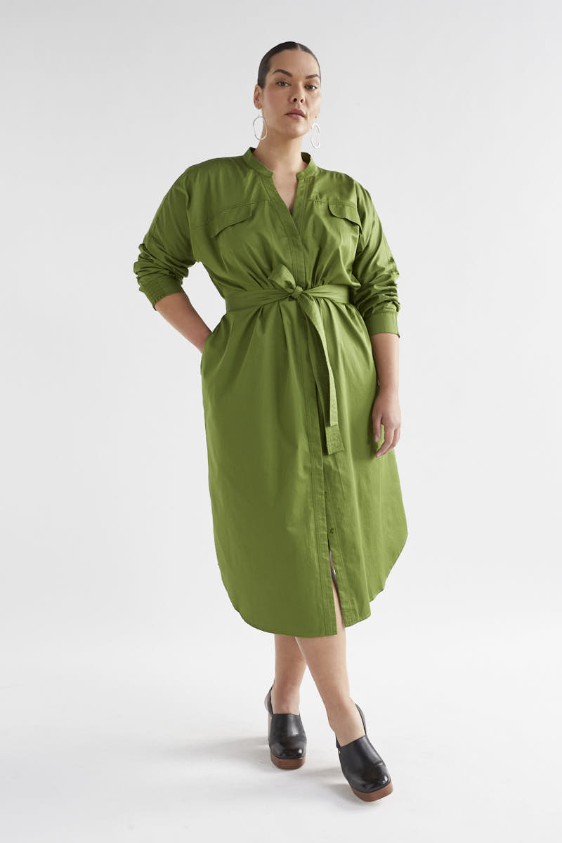 Eller Dress - Green Moss