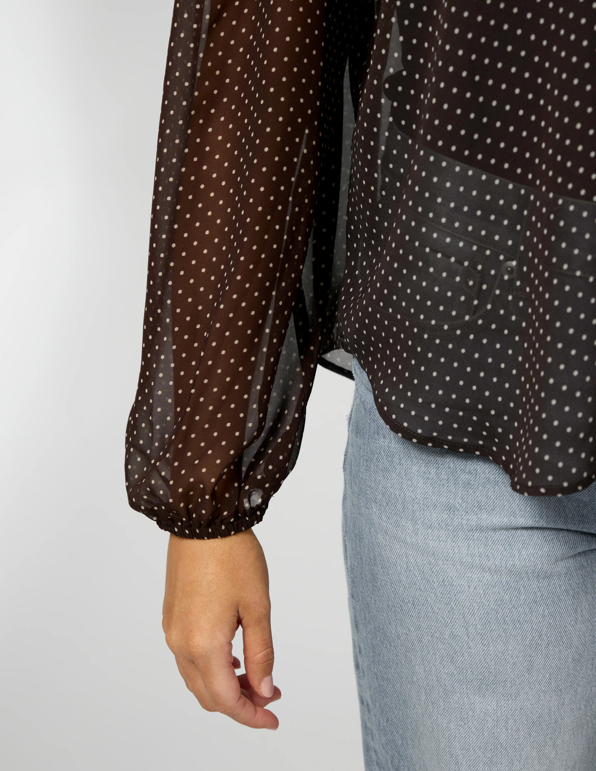 Esme Blouse - Chocolate Pin Dot COMING SOON