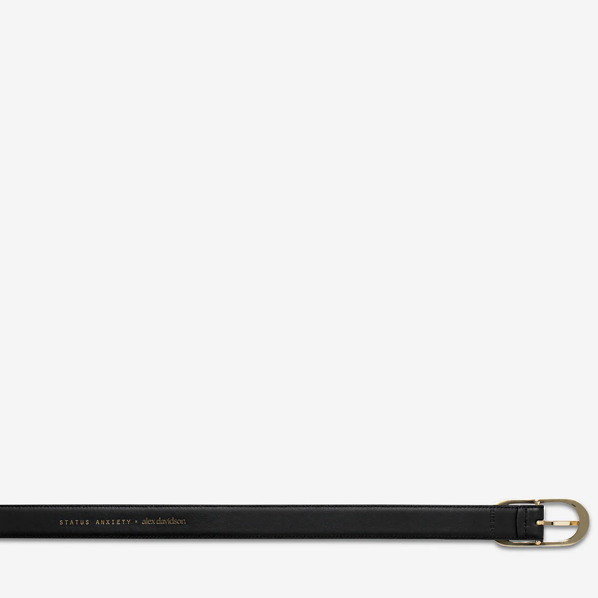 Status Anxiety Final Loop Belt - Black Nappa / Gold